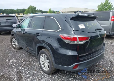 2015 Toyota Highlander Le из США, поврежденный, VIN 5TDZARFH2FS016065